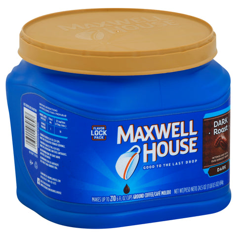 Maxwell House Dark Roast Ground Coffee, 1.531 Pound -- 6 per case.