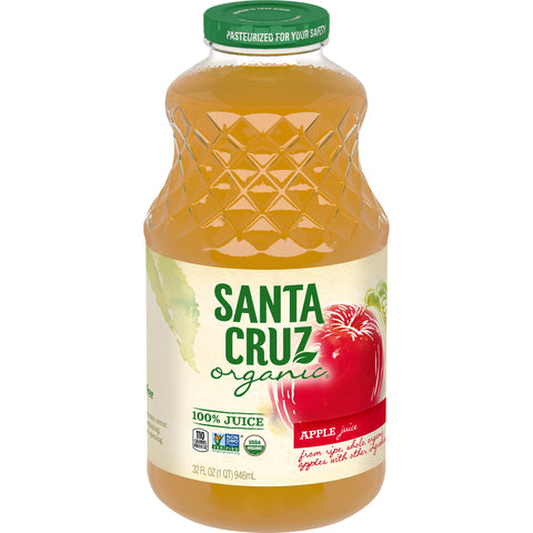 Santa Cruz JUICE APPLE 100% ORGANIC GLASS BOTTLE