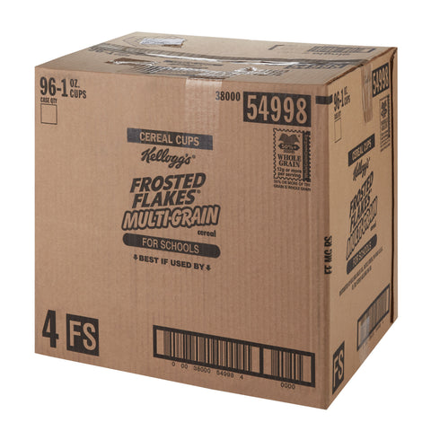 Kelloggs Frosted Flakes Reduced Sugar Multi Grain Cereal, 1 Ounce -- 96 per case.