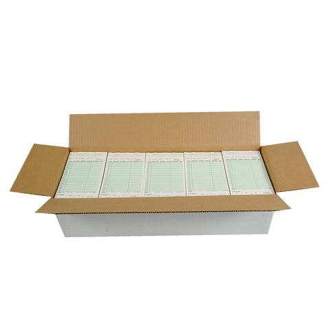 National Checking Company Carbonless Guest Check Board - 3 Part Green, 13 Line, 4.20 x 7.25 inch -- 2000 per case.