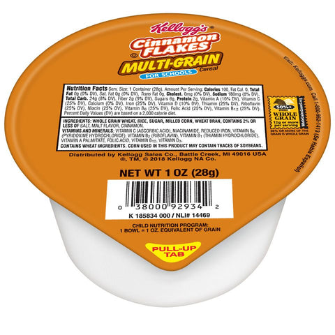 Cereal Cinnamon Flakes Multigrain Reduced Sugar Bowl Pack