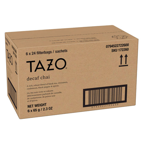Tazo TEA, DECAF CHAI HOT IN FILTERBAGS W/DISPENSER