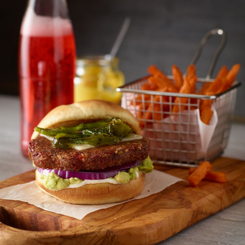 Veggie Burger Rosted Garlic And Quinoa