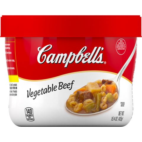 Campbell's® SOUP VEGETABLE RED & WHITE BEEF BOWL MICROWAVEABLE
