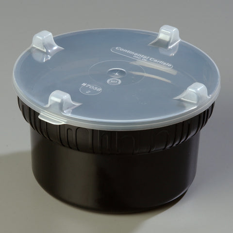 Carlisle CROCK GOURMET BLACK PC W/ CLEAR LID 1.9 QT 7.12
