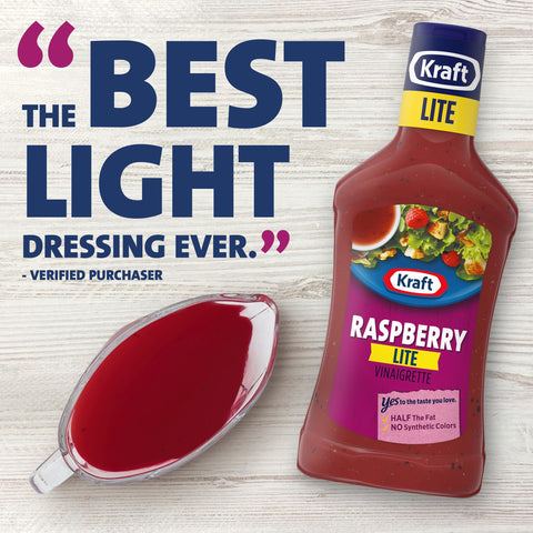 Light Done Right Raspberry Vinaigrette Dressing, 16 Ounce -- 6 Case
