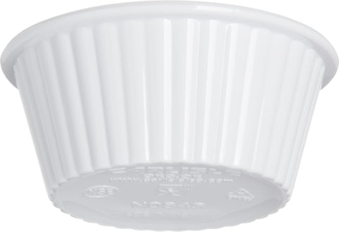 Carlisle RAMEKIN FLUTED SAN PLASTIC WHITE 1 OZ