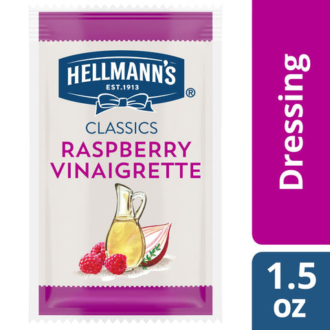 Hellmann's Classics Raspberry Vinaigrette Salad Dressing Portion Control Sachets, 1.5 ounce -- 102 per case