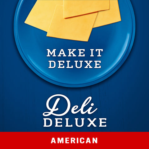 Kraft Deli Deluxe American Sliced Cheese, 16 Ounce -- 12 per case.