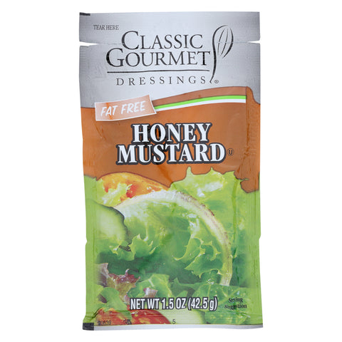 Classic Gourmet Fat Free Honey Mustard Dressing, 1.5 Ounce Pouch -- 60 per case.