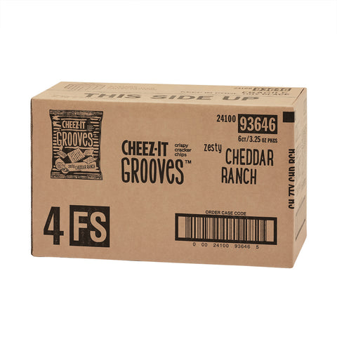 Cheez It Grooves Zesty Cheddar Ranch Crispy Cracker, 3.25 Ounce -- 6 per case.