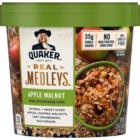 Real Medleys QUAKER REAL MEDLEY APPLE WALNUT 12/2.64Z
