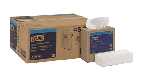 Tork White Heavy Duty Paper Wiper, 9.25 x 16.25 inch - 90 per box -- 10 boxes per case