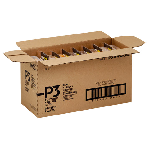 Oscar Mayer P3 Ham, Cashew, Cheddar and Dark Chocolate Cranberries Portable Protein Pack, 3.2 ounce -- 8 per case