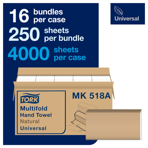 Tork Universal TOWEL MULTIFOLD NATURAL 1-PLY 9.5X8.1