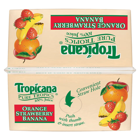 Tropicana JUICE ORANGE-STRAWBERRY-BANANA SINGLE SERVE CARTON