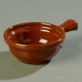 Carlisle BOWL SOUP HANDLED LENNOX BROWN 8 OZ