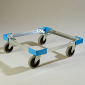 Carlisle DOLLY DISH E-Z GLIDE™ OPEN ALUMINUM W/O HANDLE CARLISLE BLUE 20.63X20.63X6.5