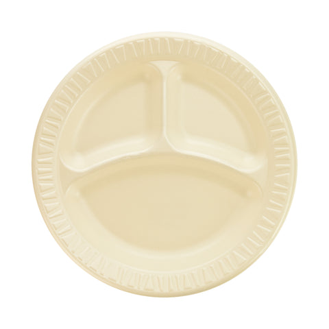 Dart Quiet Classic® PLATE FOAM LAMINATED HONEY 3-COMPARTMENT 9