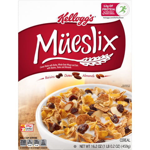 Kelloggs Muslix Cereal, 16.2 Ounce Box -- 10 per case