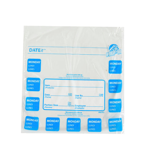 DateIt™ BAG POLY PRINTED BLUE MONDAY 6.5