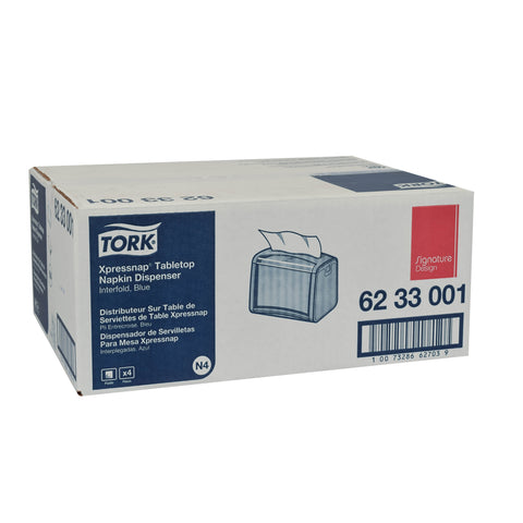 Dispenser Napkin Tabletop Signature Plastic Blue