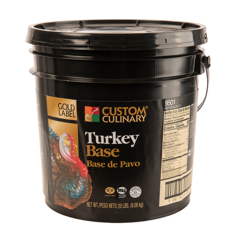 Custom Culinary Gold Label Turkey Base, 20 Pound.