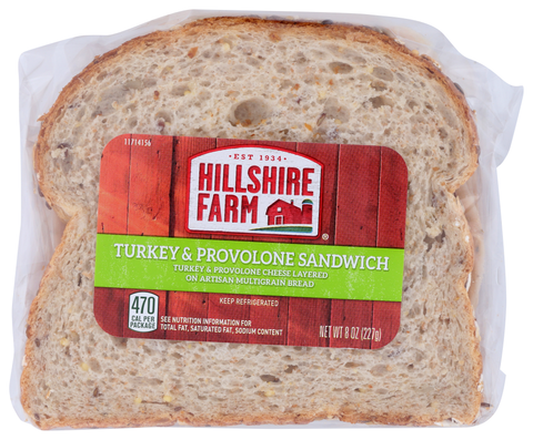 Hillshire Farm Turkey and Provolone Sandwich, 0.5 Pound -- 10 per case