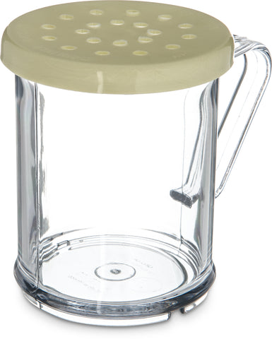 Carlisle SHAKER/DREDGE W/ CHEESE YELLOW LID 1 CUP YELLOW 8 OZ