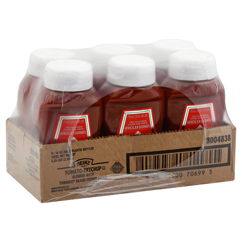 Heinz Hot and Spicy Tomato Ketchup, 14 Ounce -- 6 per case.