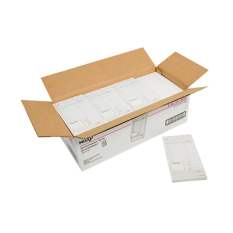 National Checking Medium Tan 2 Part Carbonless Guest Check, 7.75 x 4.2 inch -- 2000 per case