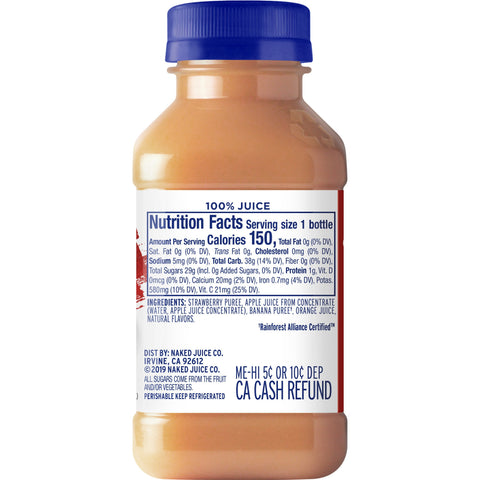 Naked Juice JUICE STRAWBERRY BANANA SMOOTHIE 100%