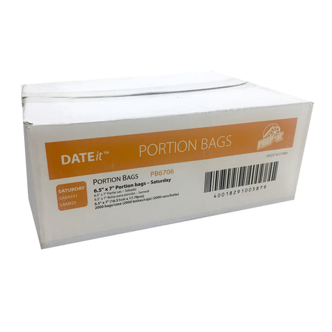 National Checking BAG PLASTIC PORTION COLOR CODED ORANGE SATURDAY 6.5X7