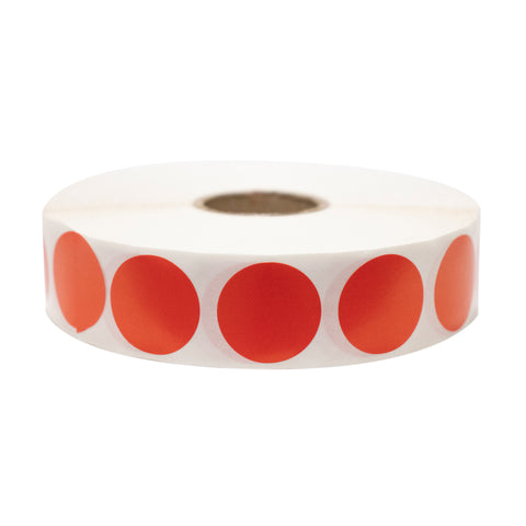 National Checking LABEL CIRCLE PERMANMENT RED 3/4