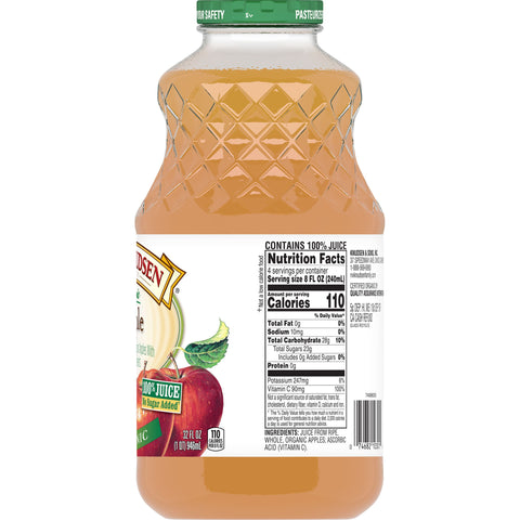 RW Knudsen BEVERAGE JUICE APPLE UNFILITERED ORGANIC GLASS