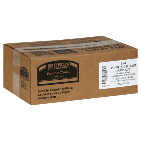 Custom Culinary PanRoast Peppered Biscuit Gravy Mix, 20 Ounce -- 6 per case.