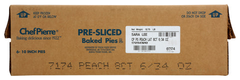 Pie Peach Lattice Thaw & Serve 8 Cut