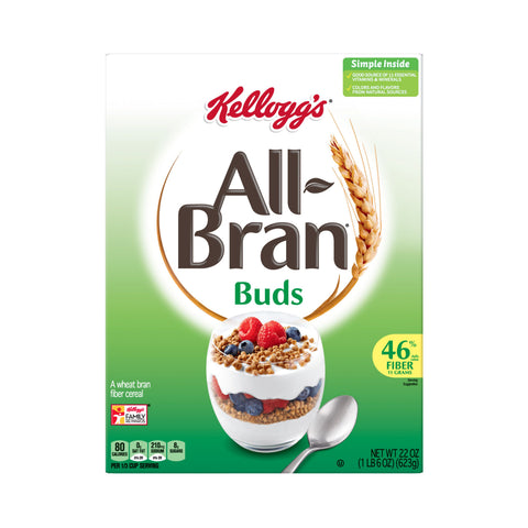 Kelloggs All Bran Cereal Buds, 22 Ounce -- 10 per case