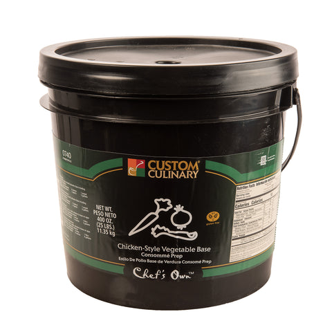 Chefs Own Chicken-Style Vegetable Consomme Vegan Base, 25 Pound - 1 per case