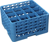 OptiClean™ RACK GLASS 16-COMPARTMENT W/ 4-EXTENDERS CARLISE BLUE