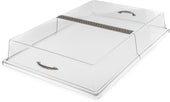 Carlisle COVER TRAY PASTRY ACRYLIC W/ SS HINGES CLEAR 18X26X4