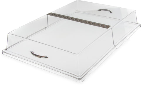 Carlisle COVER TRAY PASTRY ACRYLIC W/ SS HINGES CLEAR 18X26X4