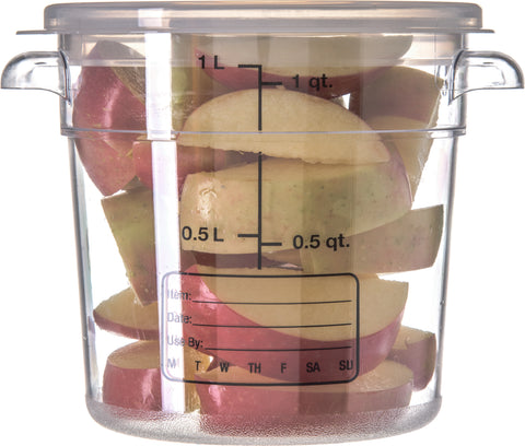 StorPlus™ CONTAINER PLASTIC CLEAR ROUND 1 QT