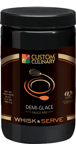 Custom Culinary Whisk and Serve Demi Glace Sauce Mix, 38 Ounce -- 4 per case.