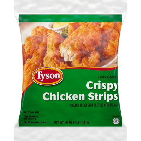 Chicken Breast Strips Crispy Homestyle Breaded, Fritter, Fc, Cash N' Carry Pack 4373-0928