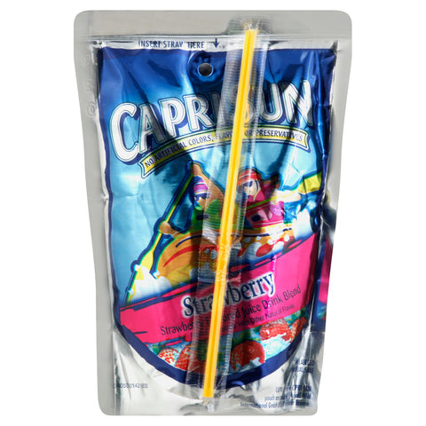 Capri Sun Strawberry Soft Juice Drink, 60 Fluid Ounce -- 4 per case.