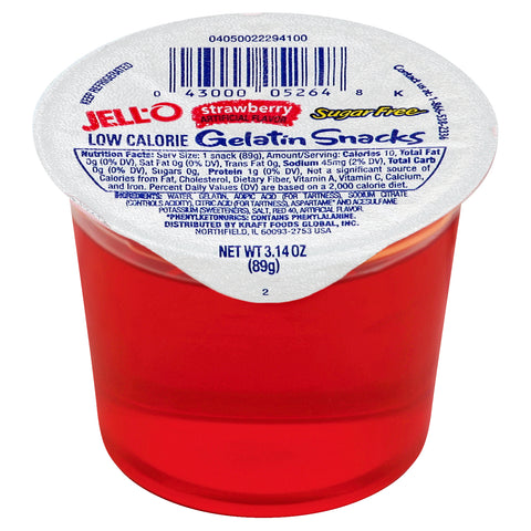 Jell-O GELATIN STRAWBERRY SUGAR FREE READY TO EAT