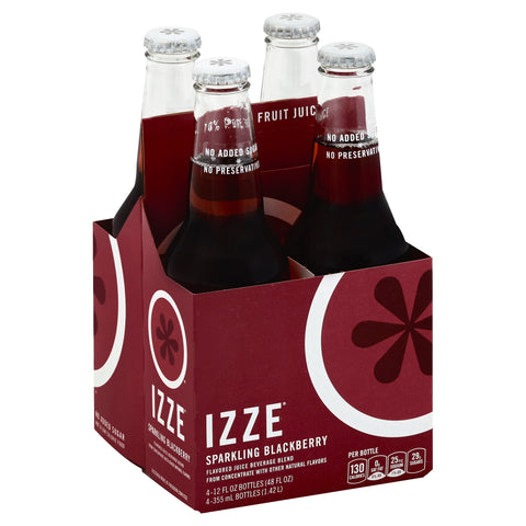 Izze JUICE BLACKBERRY SPARKLING GLASS BOTTLE