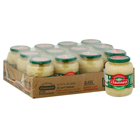 Claussen Premium Crisp Sauerkraut, 32 Fluid Ounce -- 12 per case