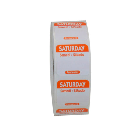 Label Food Rotation Trilingual Orange Saturday 1x1